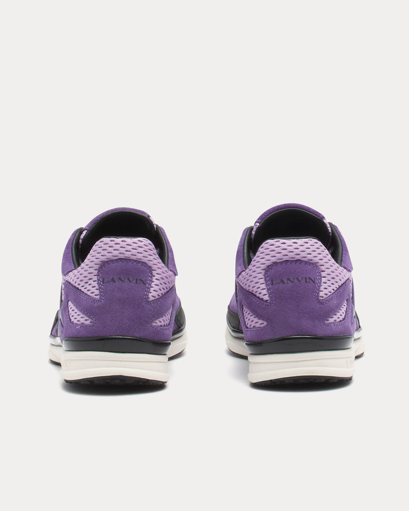 Lanvin Meteor Mesh & Suede Mauve / Purple Low Top Sneakers - 3