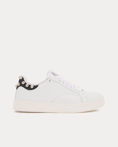 Lanvin DDBO Studded Leather White / Silver Low Top Sneakers