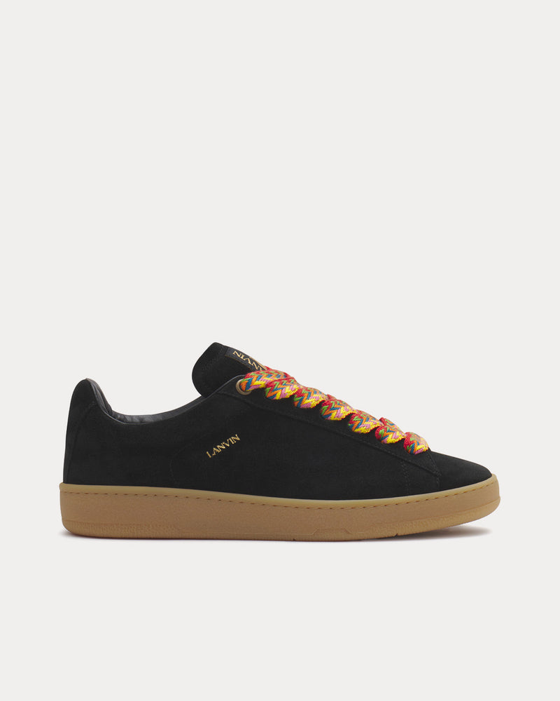 Lanvin Lite Curb Suede Black Low Top Sneakers - 1