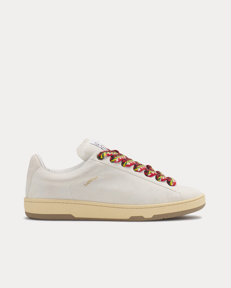 Lanvin Lite Curb Suede White Low Top Sneakers - 1