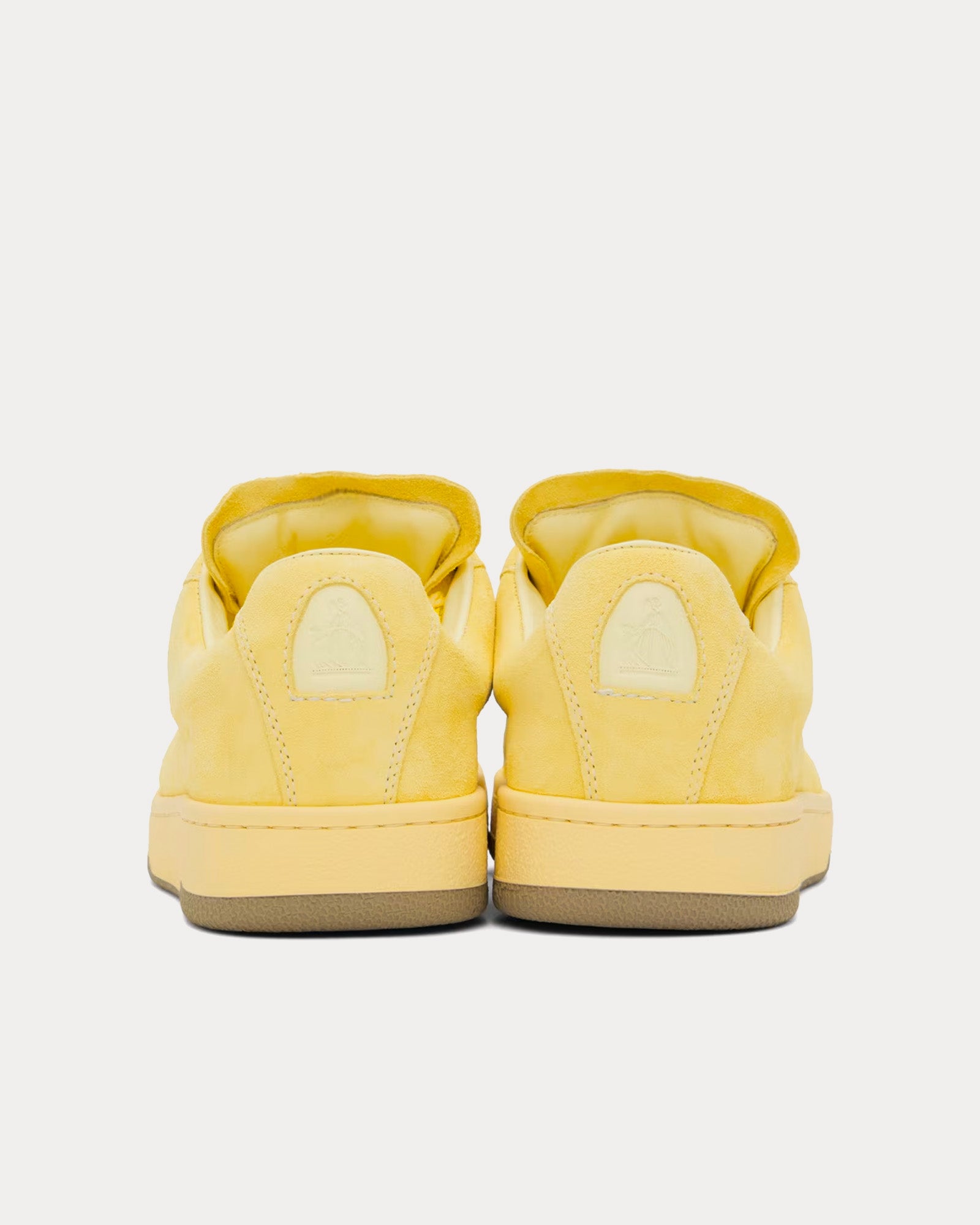 Lanvin Lite Curb Suede Chamomile Yellow Low Top Sneakers - 3