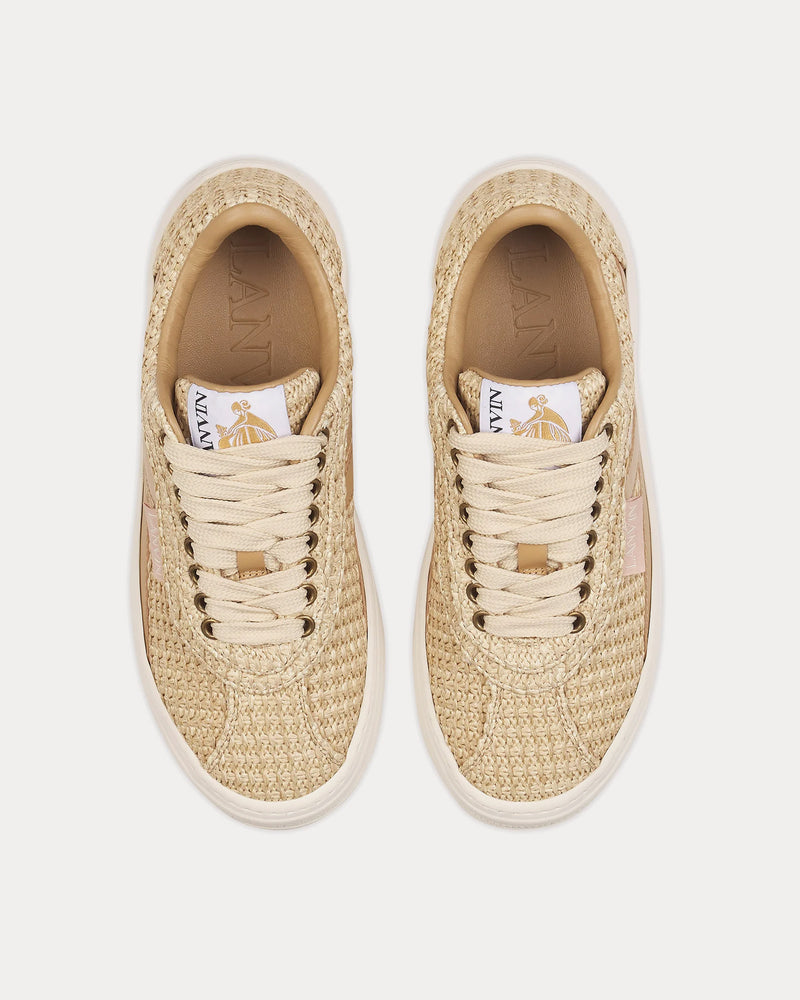 Lanvin Cash Raffia Natural Low Top Sneakers - 2