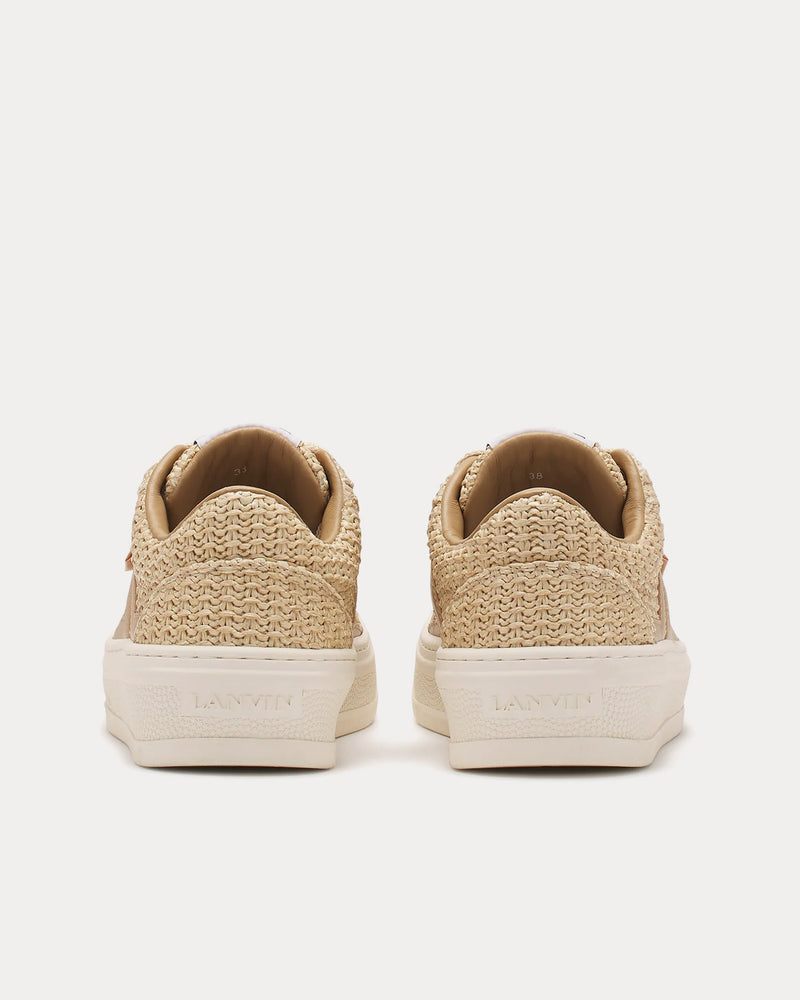 Lanvin Cash Raffia Natural Low Top Sneakers - 4