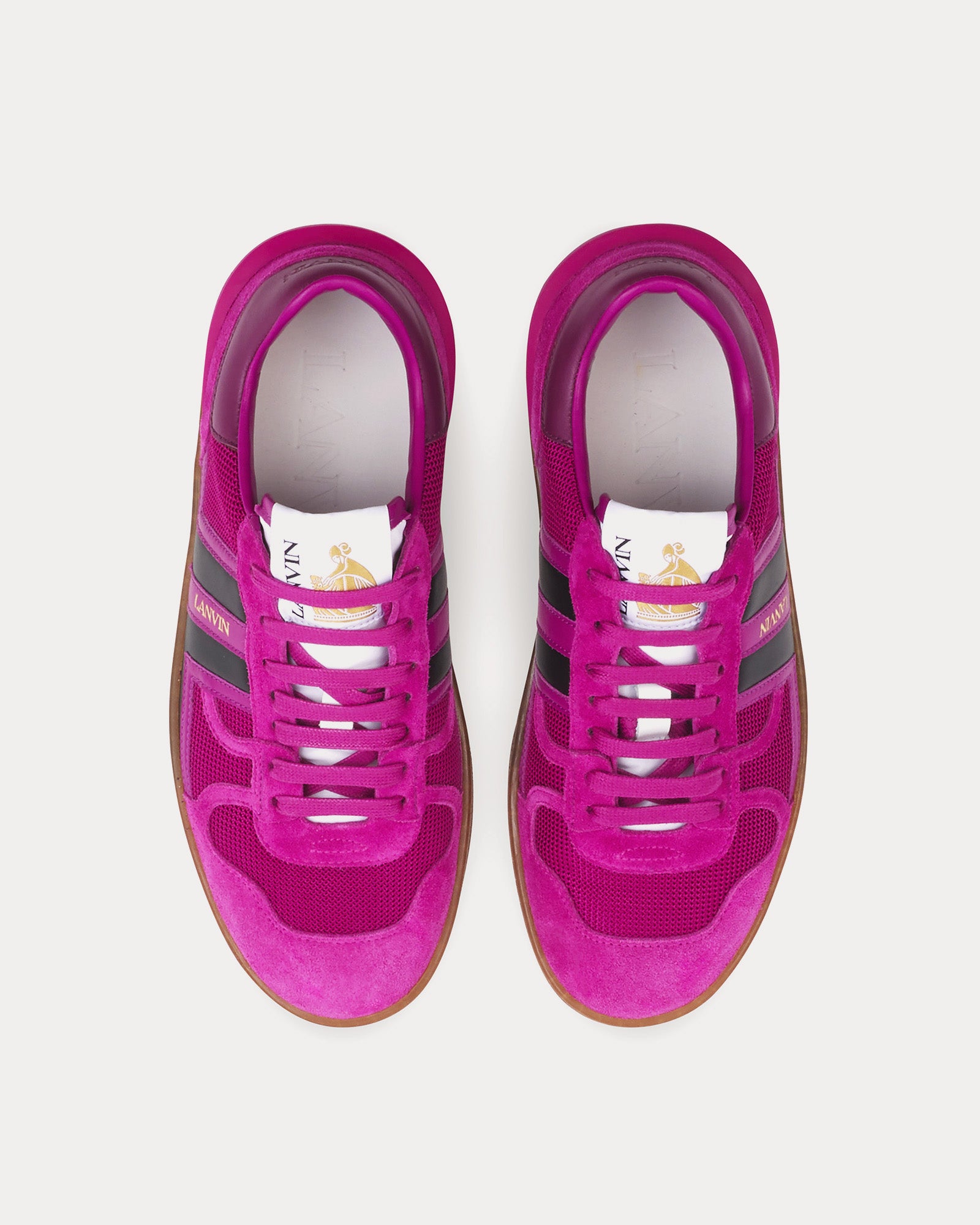 Lanvin Clay Mesh Fuchsia / Blue Low Top Sneakers - 2