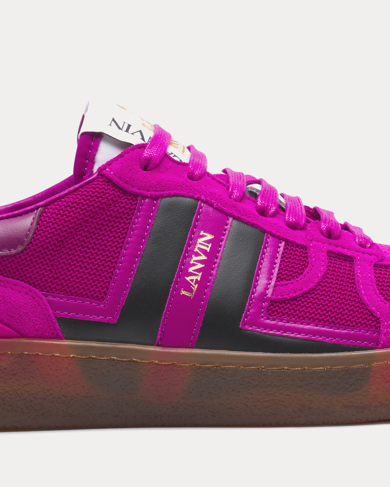 Lanvin Clay Mesh Fuchsia / Blue Low Top Sneakers - 4