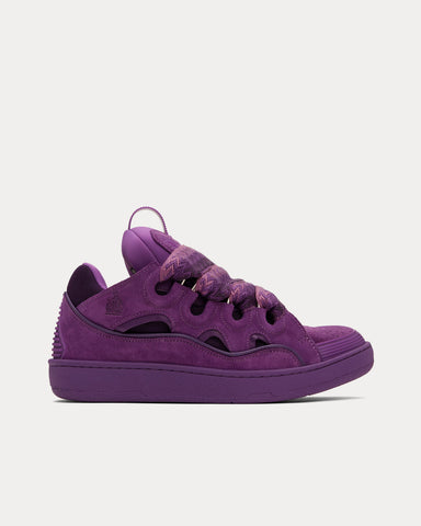 Lanvin Curb Leather Anemone Low Top Sneakers