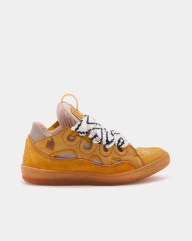 Lanvin Curb Leather Honey Low Top Sneakers