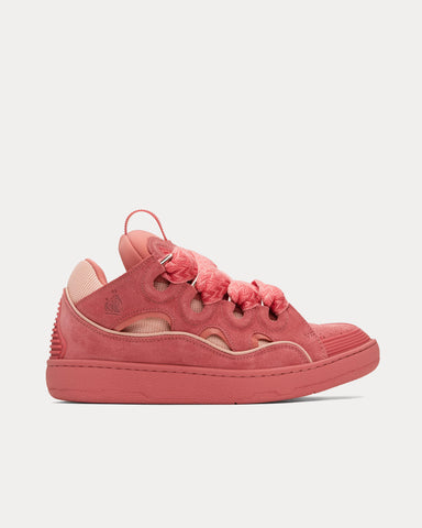 Lanvin Curb Leather Litchi Low Top Sneakers