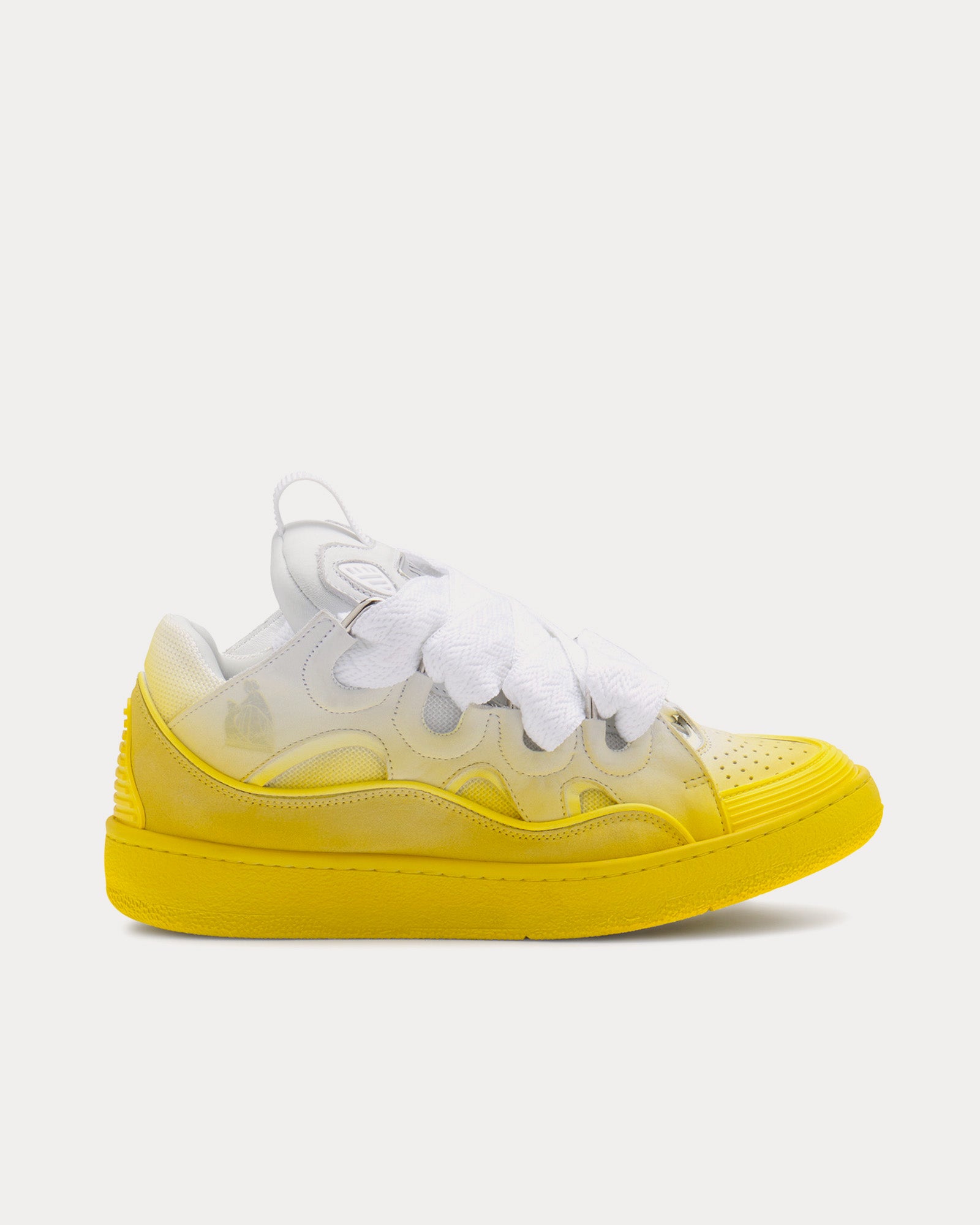 Lanvin Curb Yellow / White Low Top Sneakers - 1