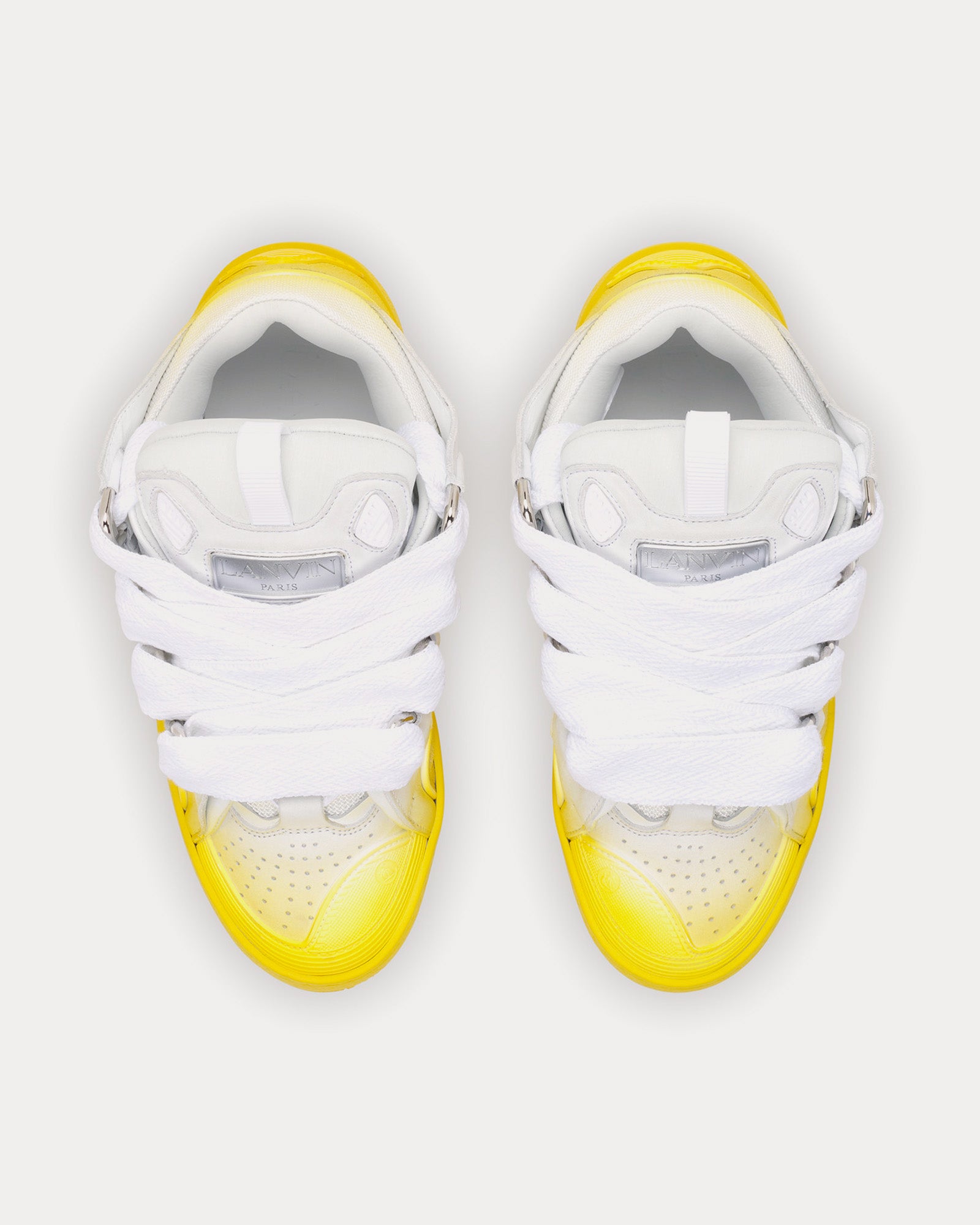 Lanvin Curb Yellow / White Low Top Sneakers - 2