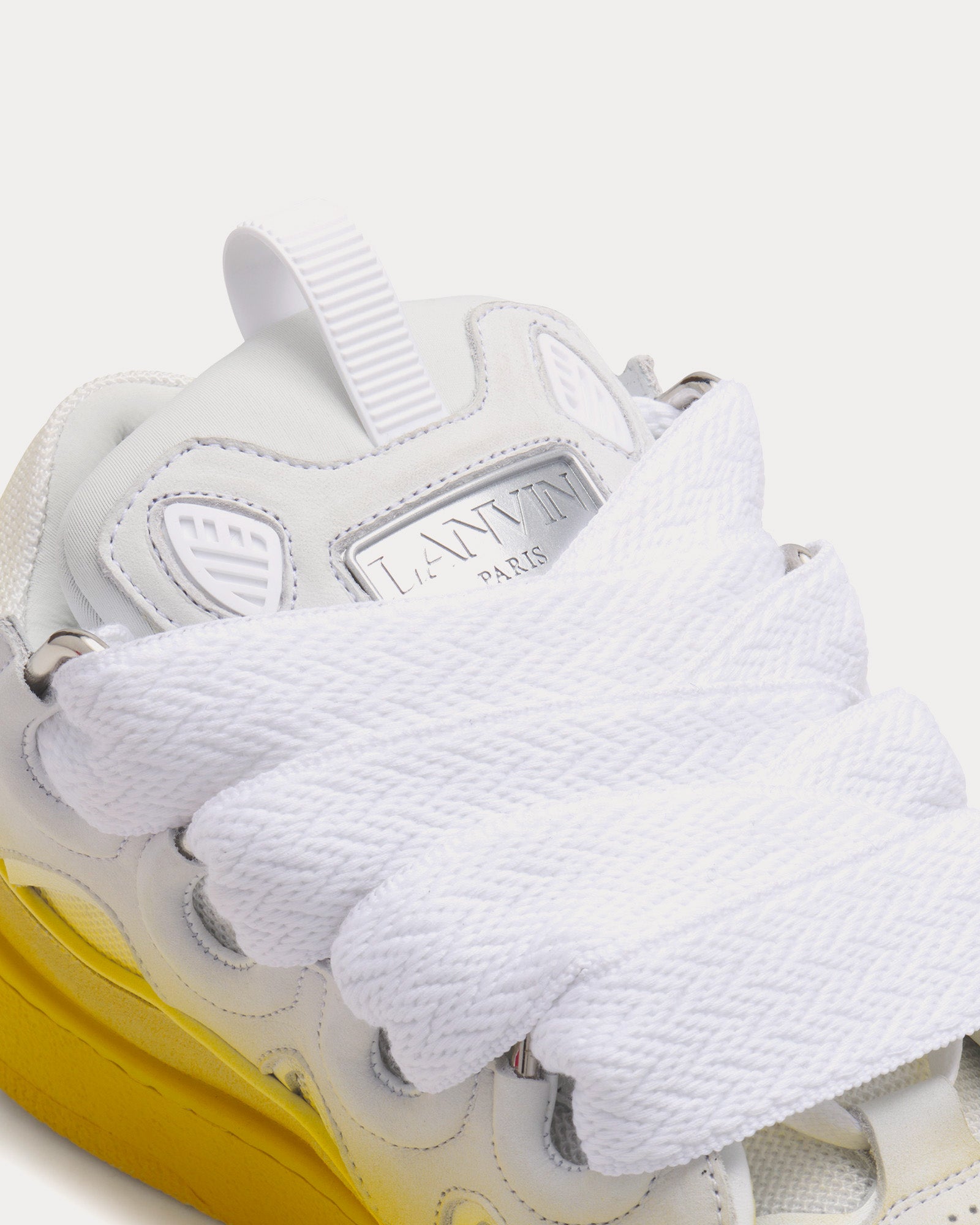 Lanvin Curb Yellow / White Low Top Sneakers - 5