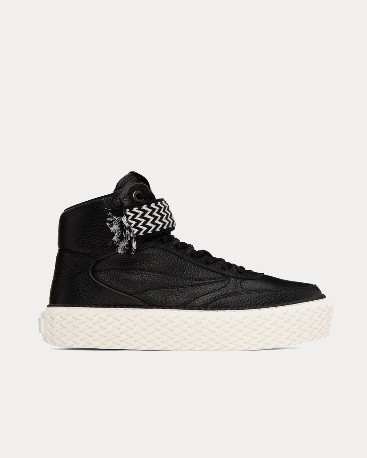 Lanvin Curbies Leather Black High Top Sneakers - 1