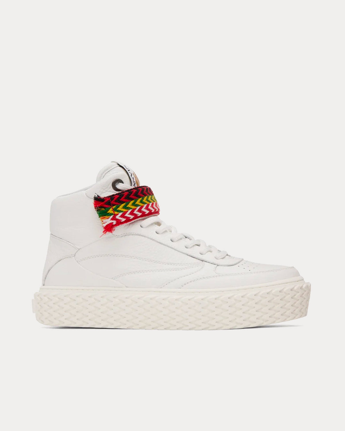 Lanvin - Curbies Leather White High Top Sneakers
