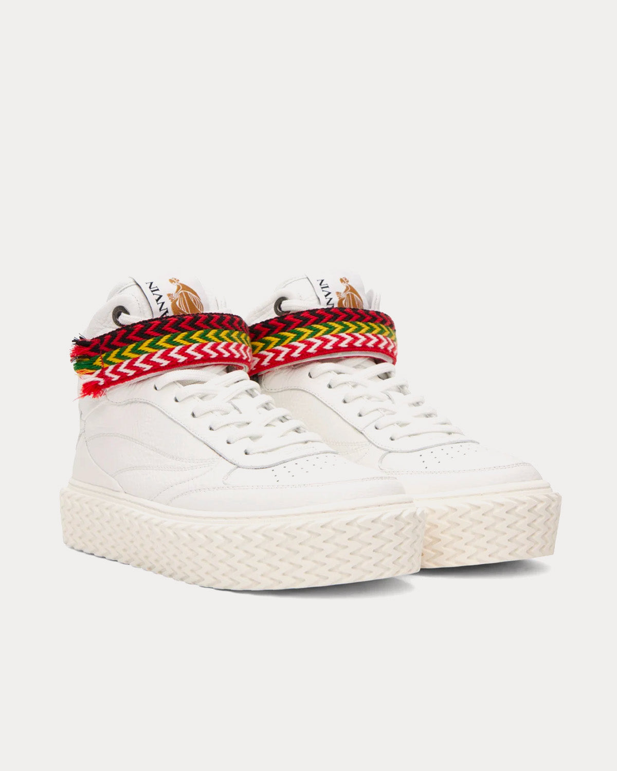 Lanvin - Curbies Leather White High Top Sneakers