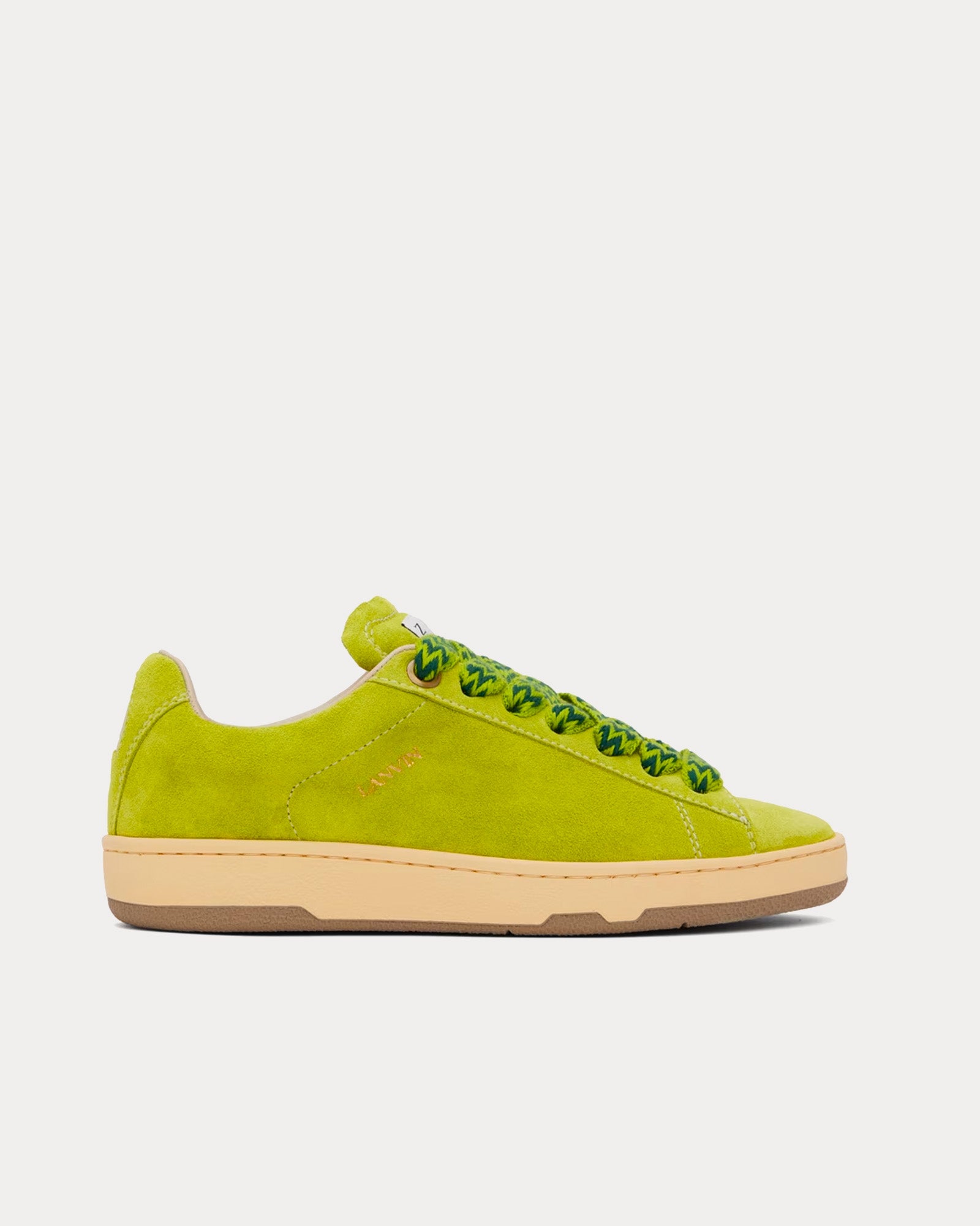 Lanvin Lite Curb Suede Absinthe Green Low Top Sneakers - 1