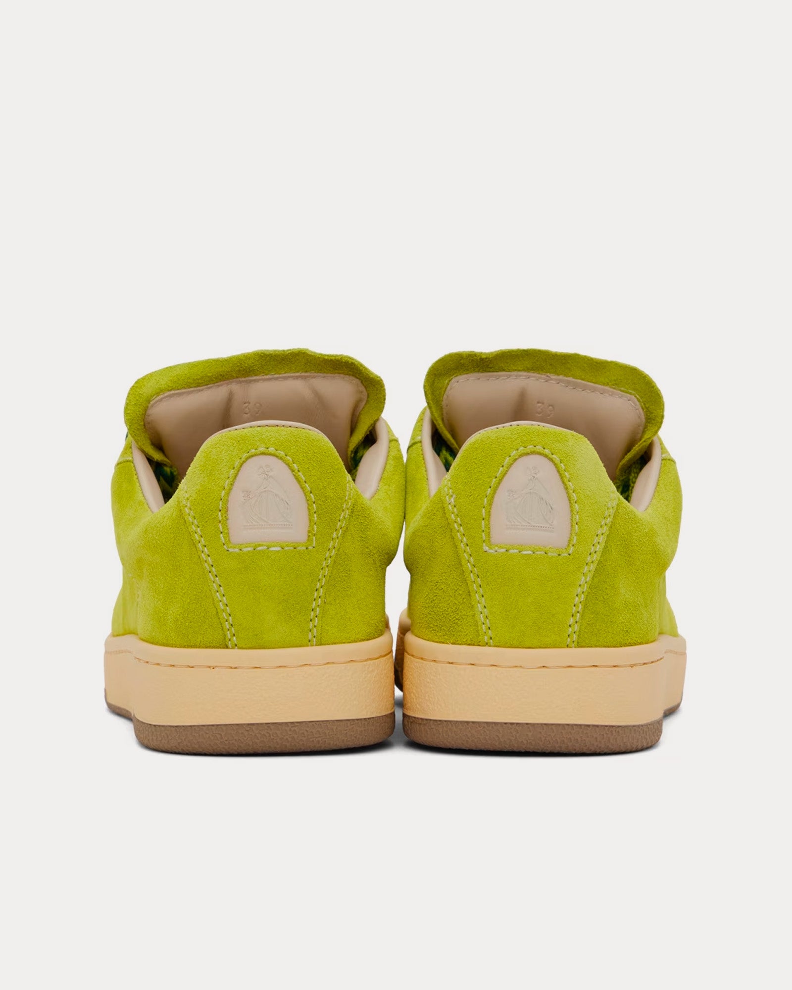 Lanvin Lite Curb Suede Absinthe Green Low Top Sneakers - 3