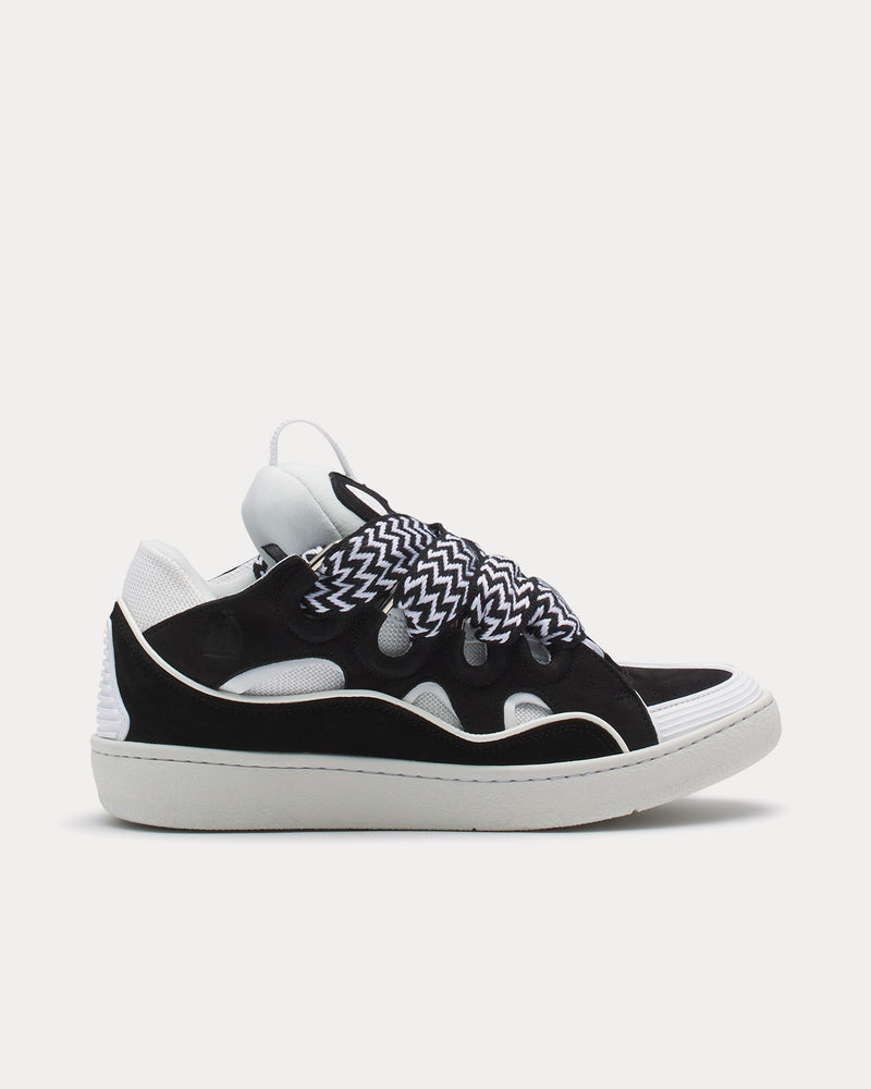 Lanvin Curb Leather Black / White Low Top Sneakers - 1