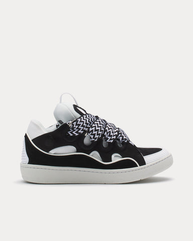 Lanvin Curb Leather Black / White Low Top Sneakers