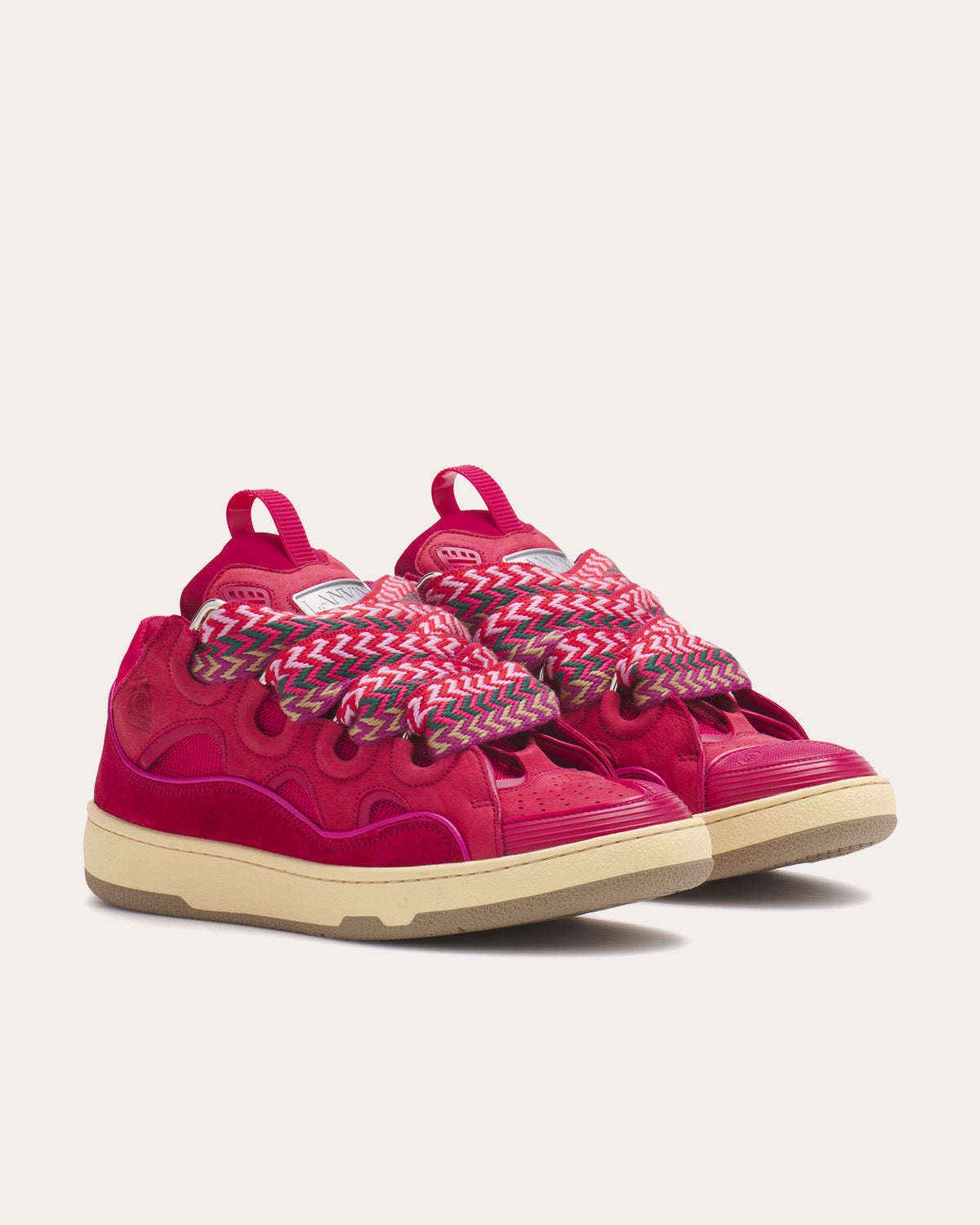 Lanvin Curb Watermelon Low Top Sneakers - 3