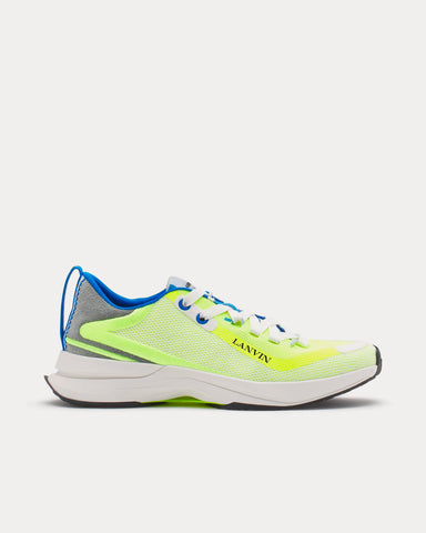 Lanvin L-I Mesh Optic White / Green Low Top Sneakers