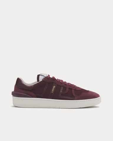 Lanvin Mesh Burgundy Low Top Sneakers