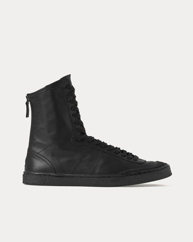 Lemaire Linoleum Boxing Black High Top Sneakers