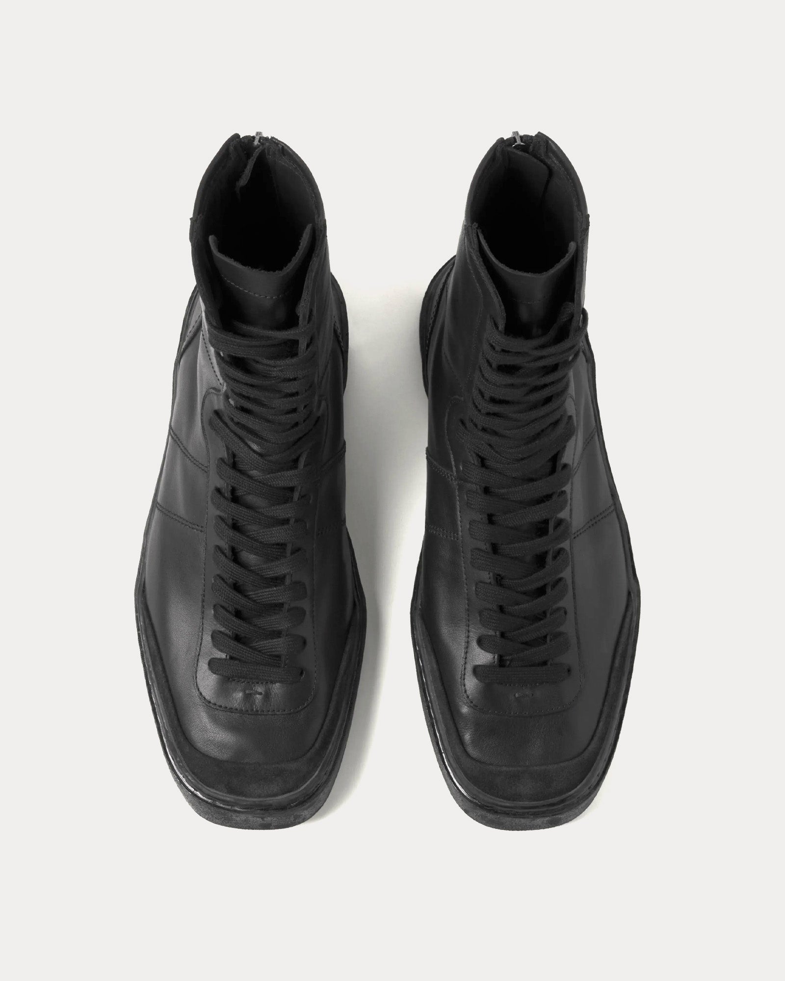 Lemaire Linoleum Boxing Black High Top Sneakers - 2