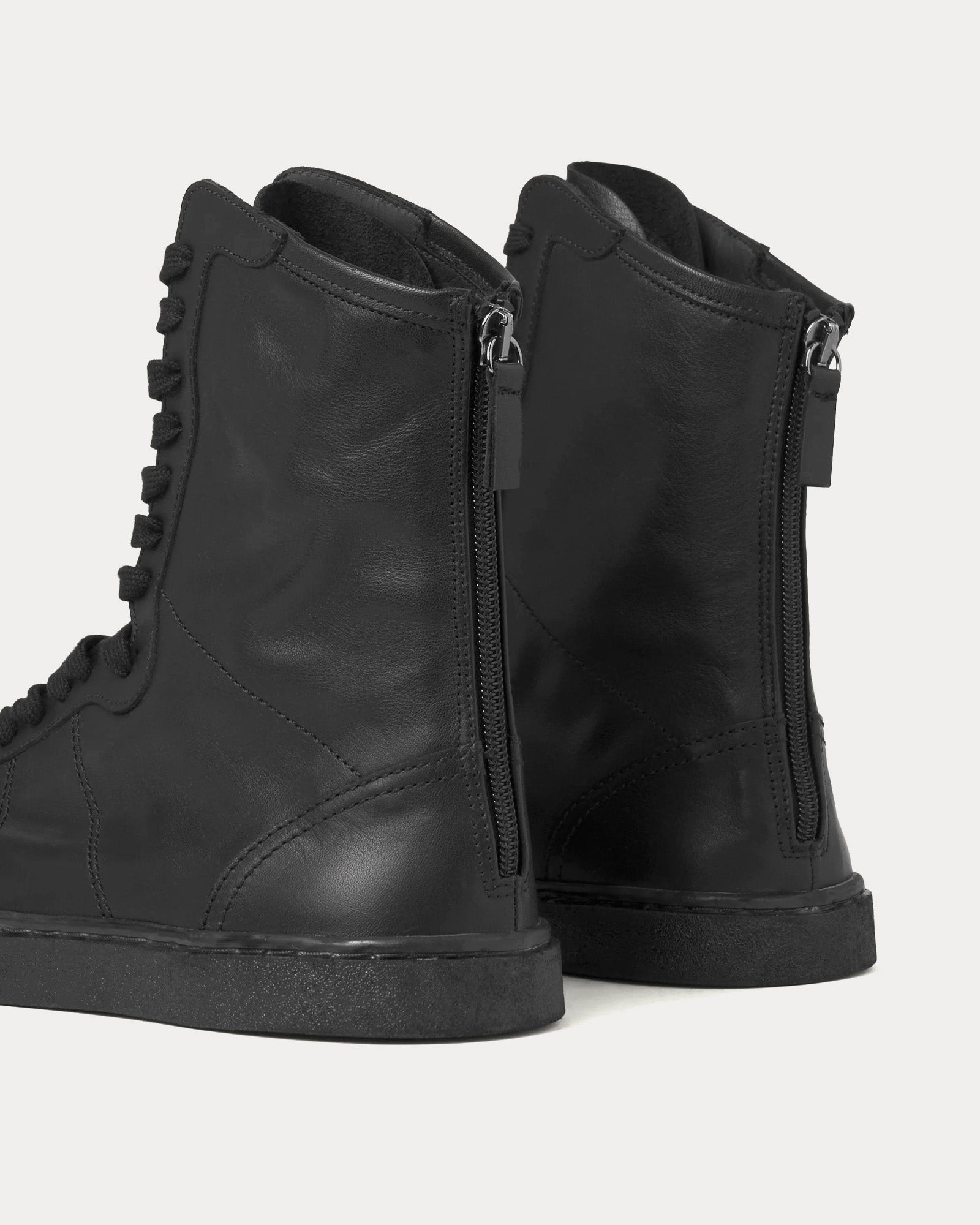 Lemaire Linoleum Boxing Black High Top Sneakers - 3