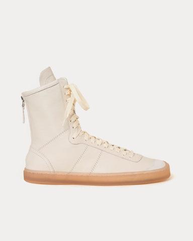 Lemaire Linoleum Boxing Clay White High Top Sneakers