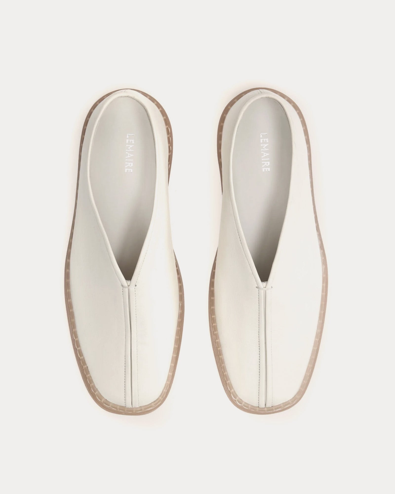 Lemaire Piped Clay White Slip On Sneakers - 2