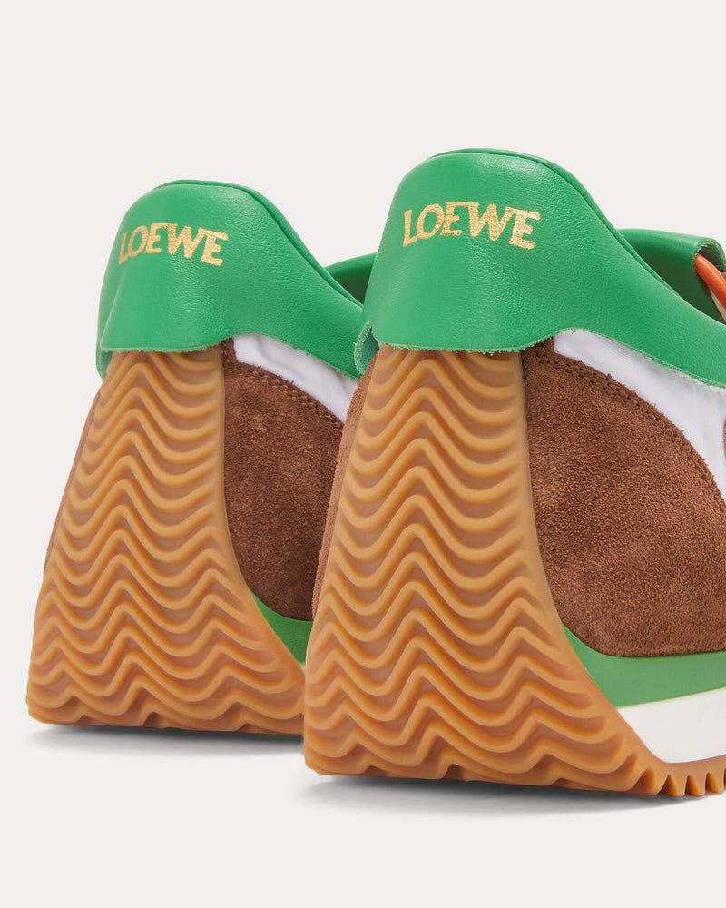 Loewe Flow Runner Nylon & Suede Shitake / Green Low Top Sneakers - 3