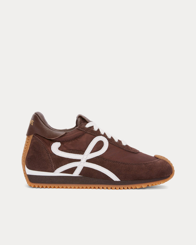 Loewe Flow Runner Nylon & Suede Shitake Low Top Sneakers - 1