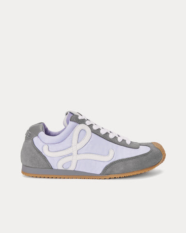 Loewe Ballet Runner 2.0 Nylon & Calfskin Lilac / White / Grey Low Top Sneakers