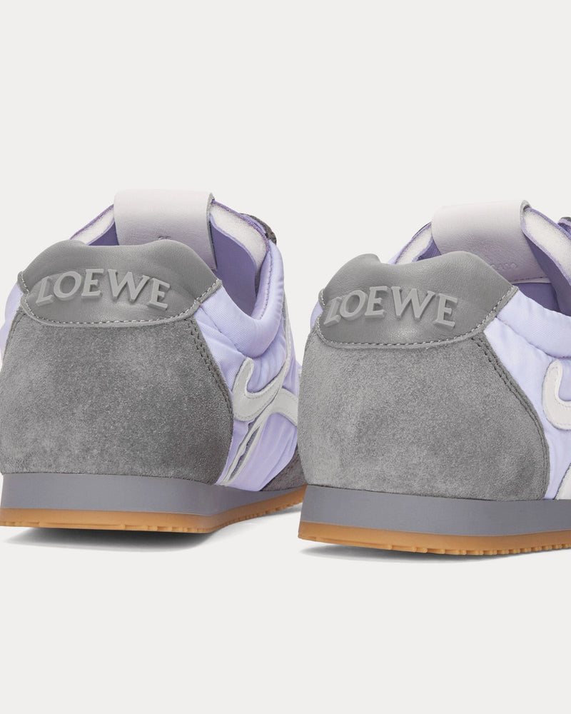 Loewe Ballet Runner 2.0 Nylon & Calfskin Lilac / White / Grey Low Top Sneakers - 3