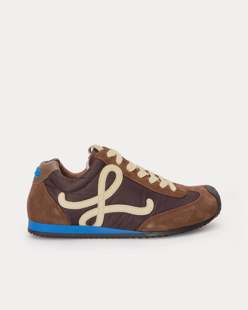 Loewe Ballet Runner 2.0 Nylon & Calfskin Brown / Yellow / Blue Low Top Sneakers - 1