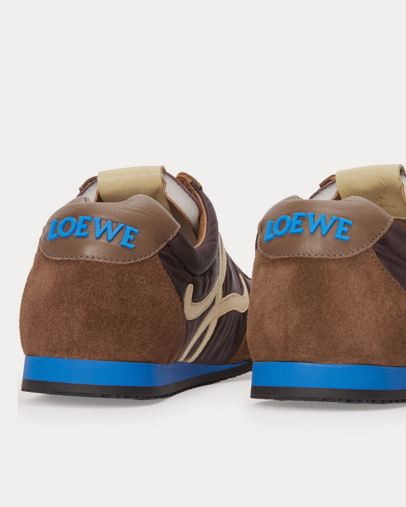 Loewe Ballet Runner 2.0 Nylon & Calfskin Brown / Yellow / Blue Low Top Sneakers - 3