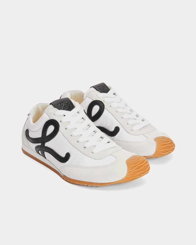 Loewe Ballet Runner 2.0 Nylon & Calfskin White / Black Low Top Sneakers - 2