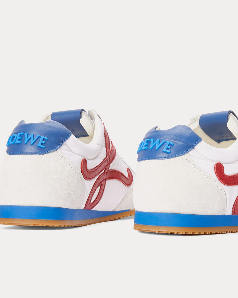 Loewe Ballet Runner 2.0 Nylon & Calfskin White / Red / Blue Low Top Sneakers - 3