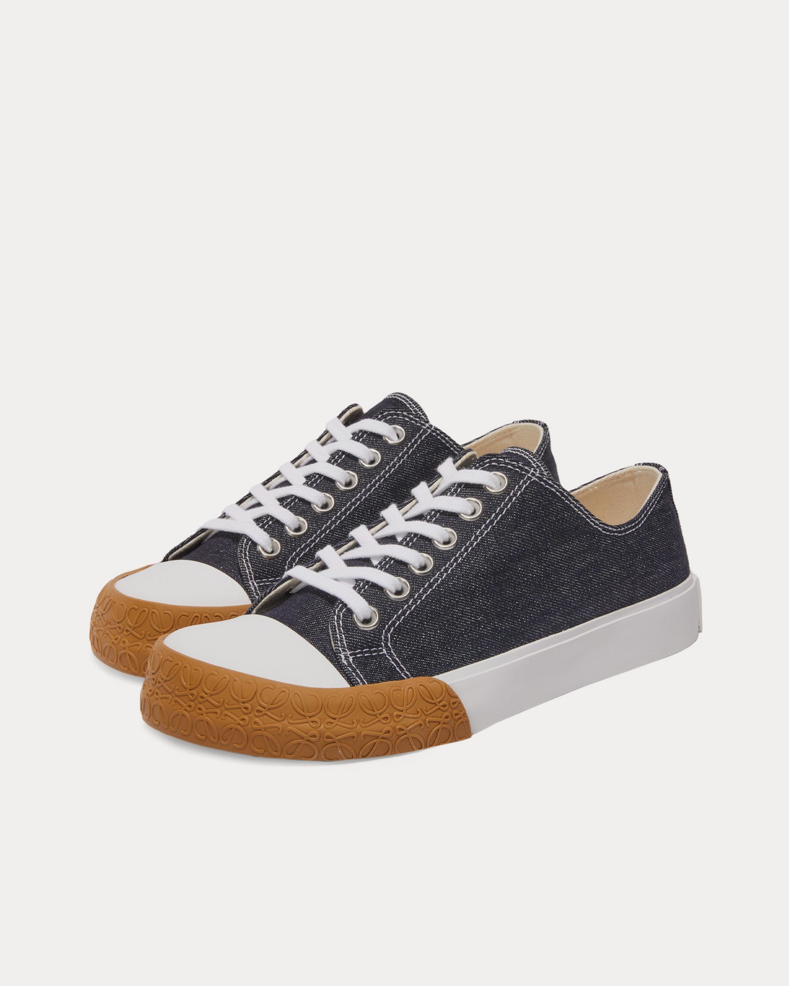 Loewe Bloc Raw Denim Low Top Sneakers - 2