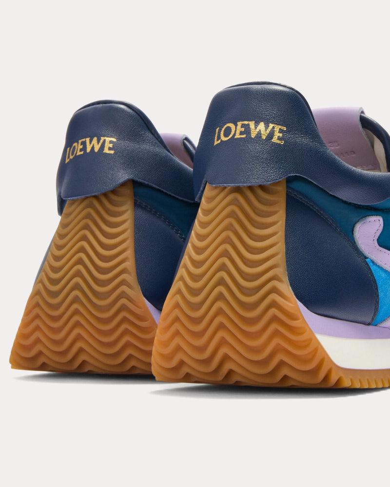 Loewe Flow Runner 2.0 Nylon & Suede Gradient Blue / Lilac Low Top Sneakers - 3