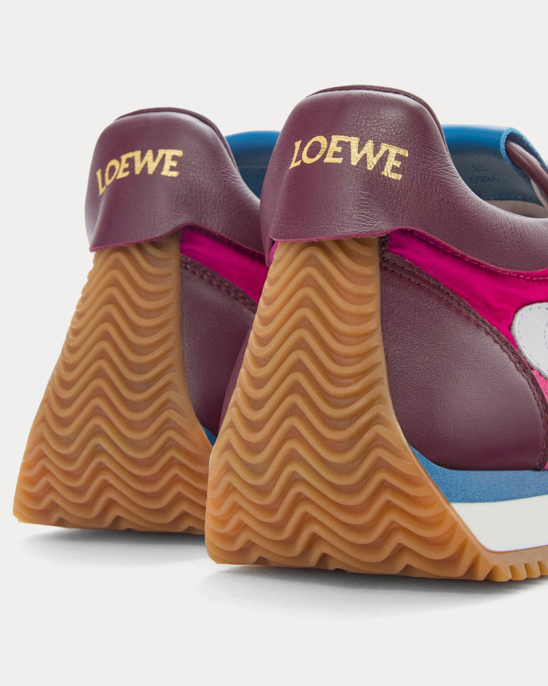 Loewe Flow Runner 2.0 Nylon & Suede Gradient Pink / White Low Top Sneakers - 3