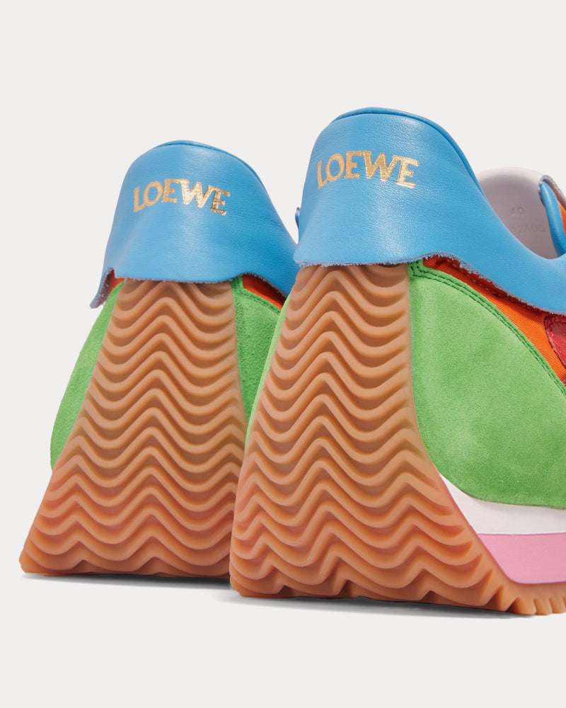 Loewe Flow Runner Nylon & Suede Multi Low Top Sneakers - 3