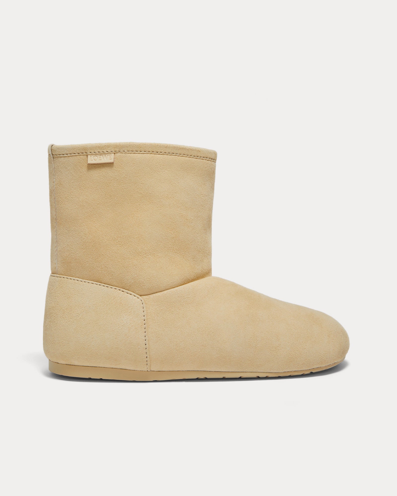 Loewe Lago Suede & Shearling Medium Concealer Boots - 1