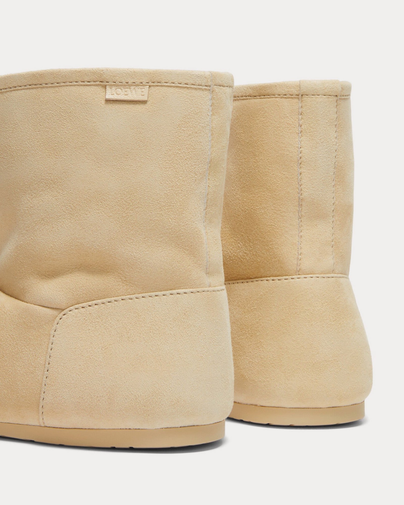 Loewe Lago Suede & Shearling Medium Concealer Boots - 3