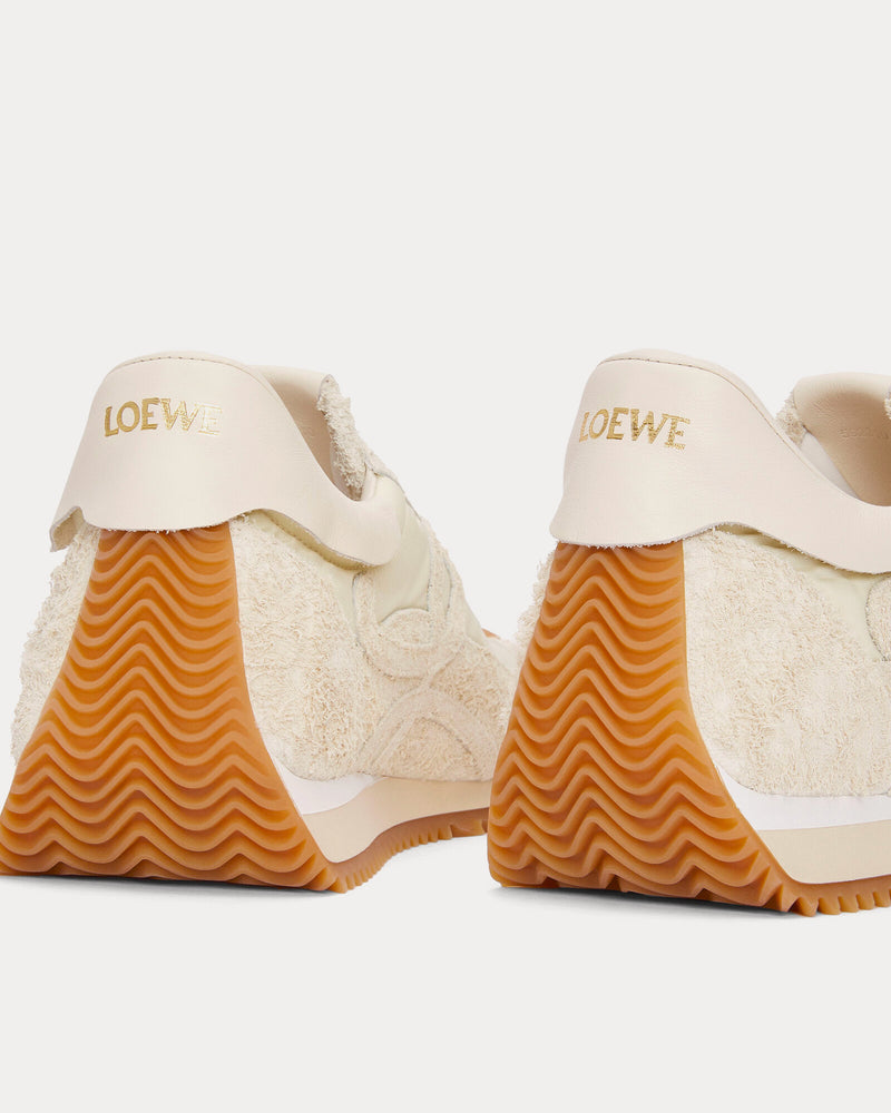 Loewe Flow Runner Nylon & Suede Canvas / Soft White Low Top Sneakers - 3