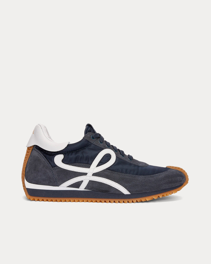 Loewe Flow Runner Nylon & Suede Dark Navy Low Top Sneakers - 1