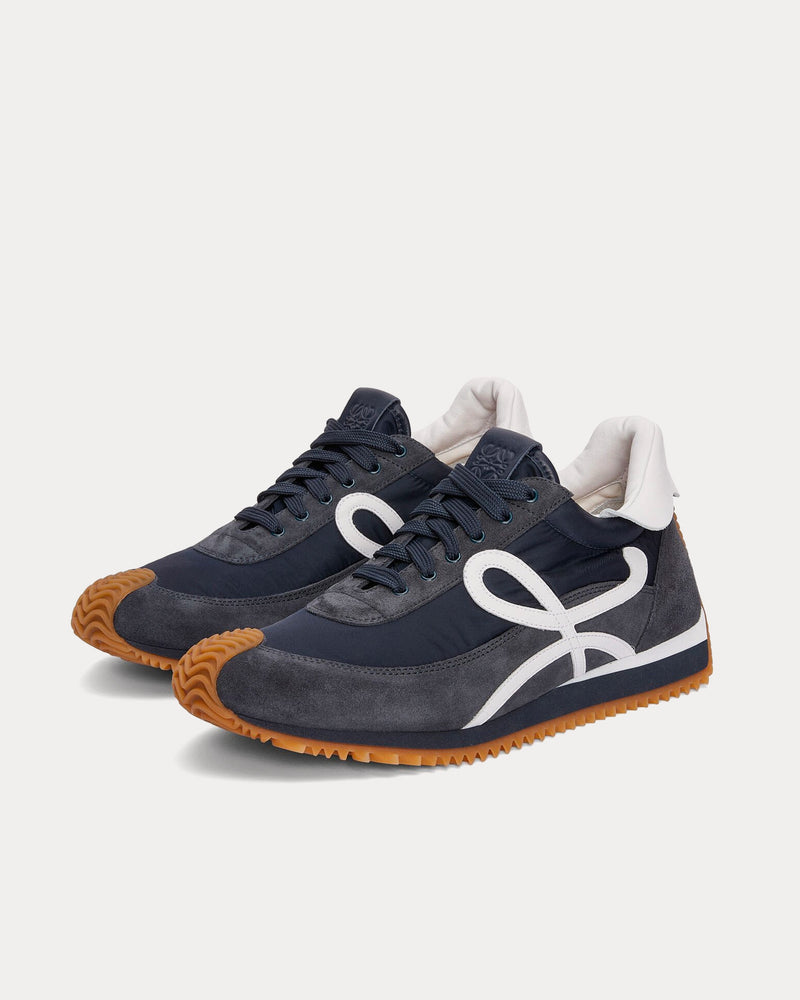 Loewe Flow Runner Nylon & Suede Dark Navy Low Top Sneakers - 2