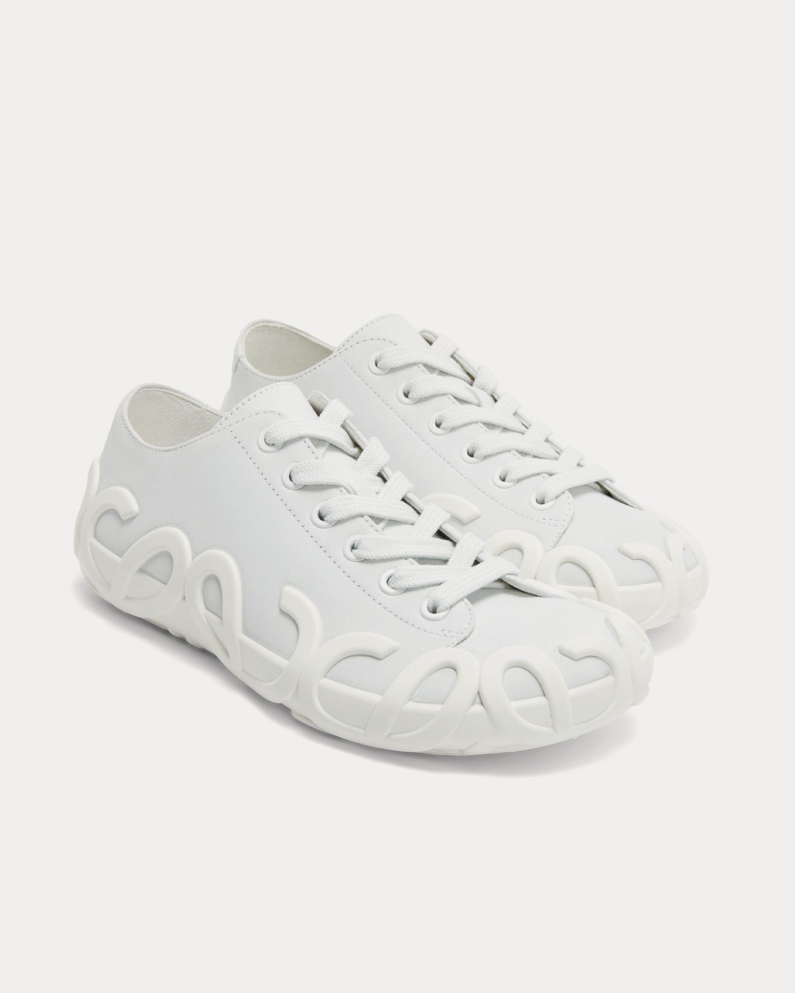 Loewe Rise Lace-Up Nubuck Almost Optic / Almost Optic Low Top Sneakers - 2