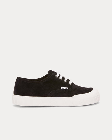 Loewe Terra Vulca Suede Lace-Up Black Low Top Sneakers