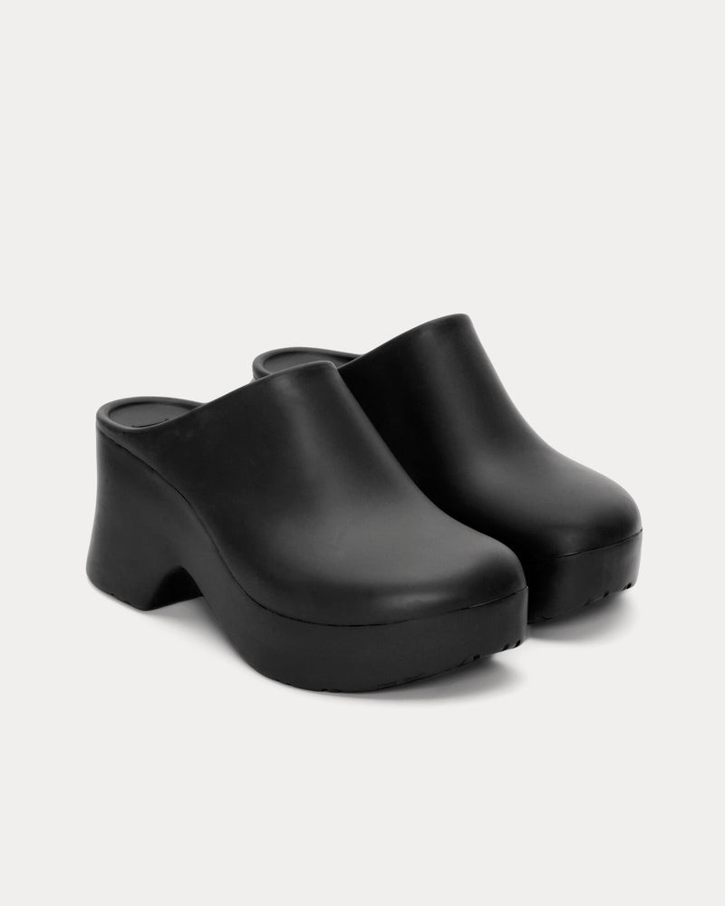 Loewe x Paula's Ibiza Foam Light Foam Rubber Black Clogs - 2